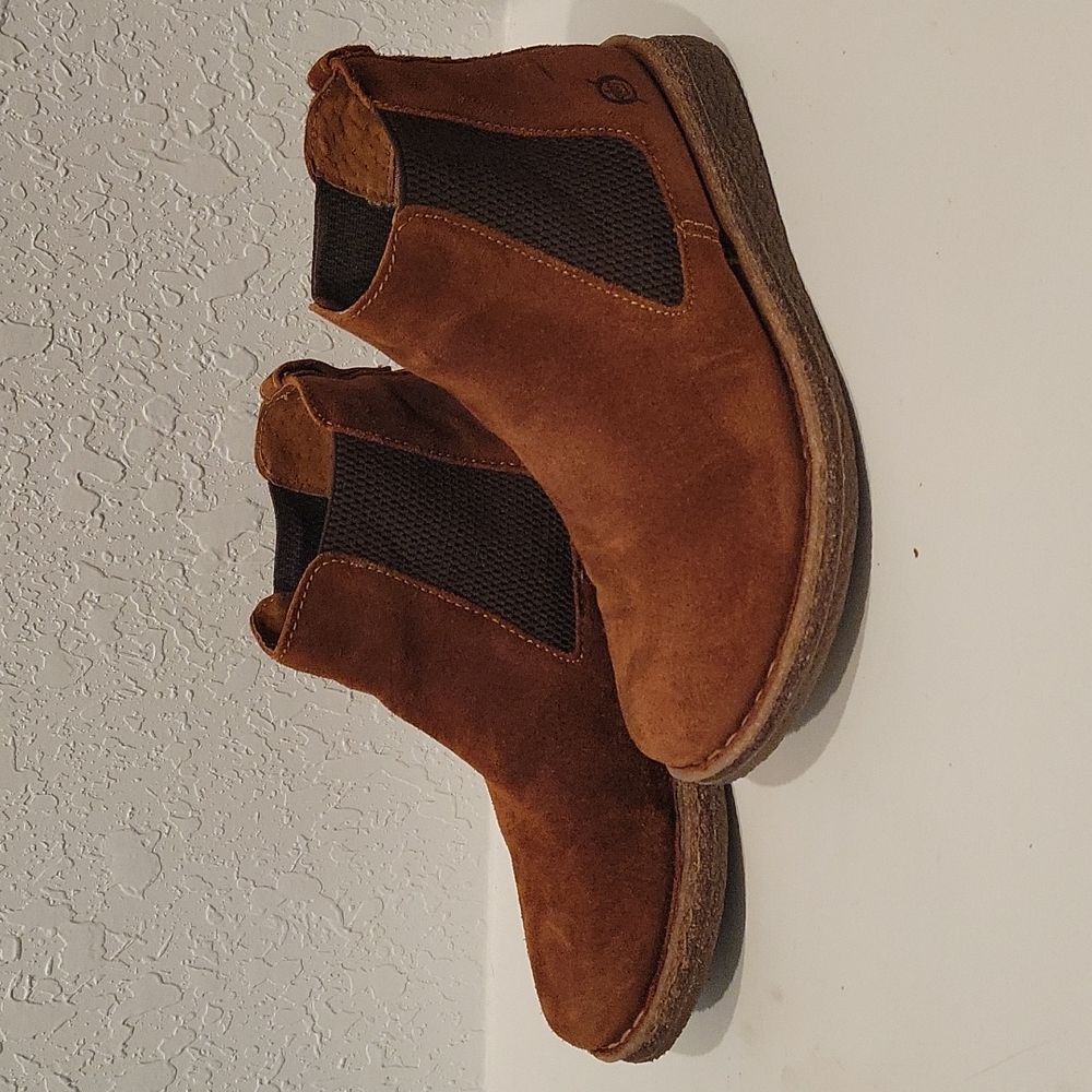 Born Faline Ginger Distressed Ankle Boots